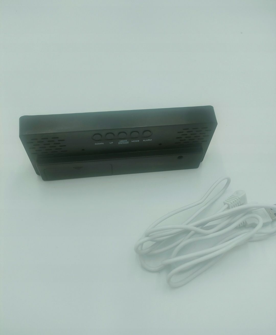 Budzik cyfrowy zielony wyświetlacz LED USB