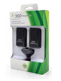 Новые батарея аккуммулятор 2 ШТУКИ для Xbox 360 4800 mah + USB кабель