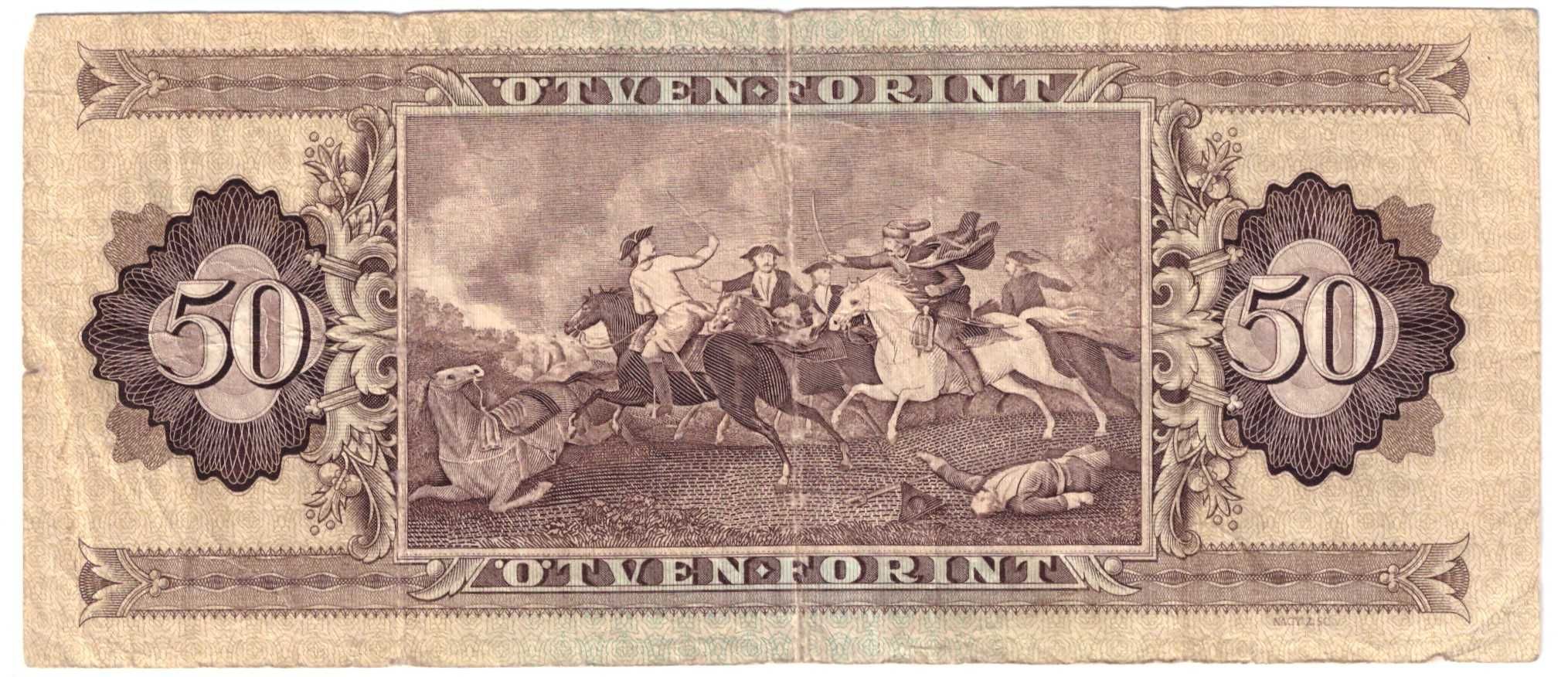 Węgry, banknot 50 forintów 1983 - st. 4