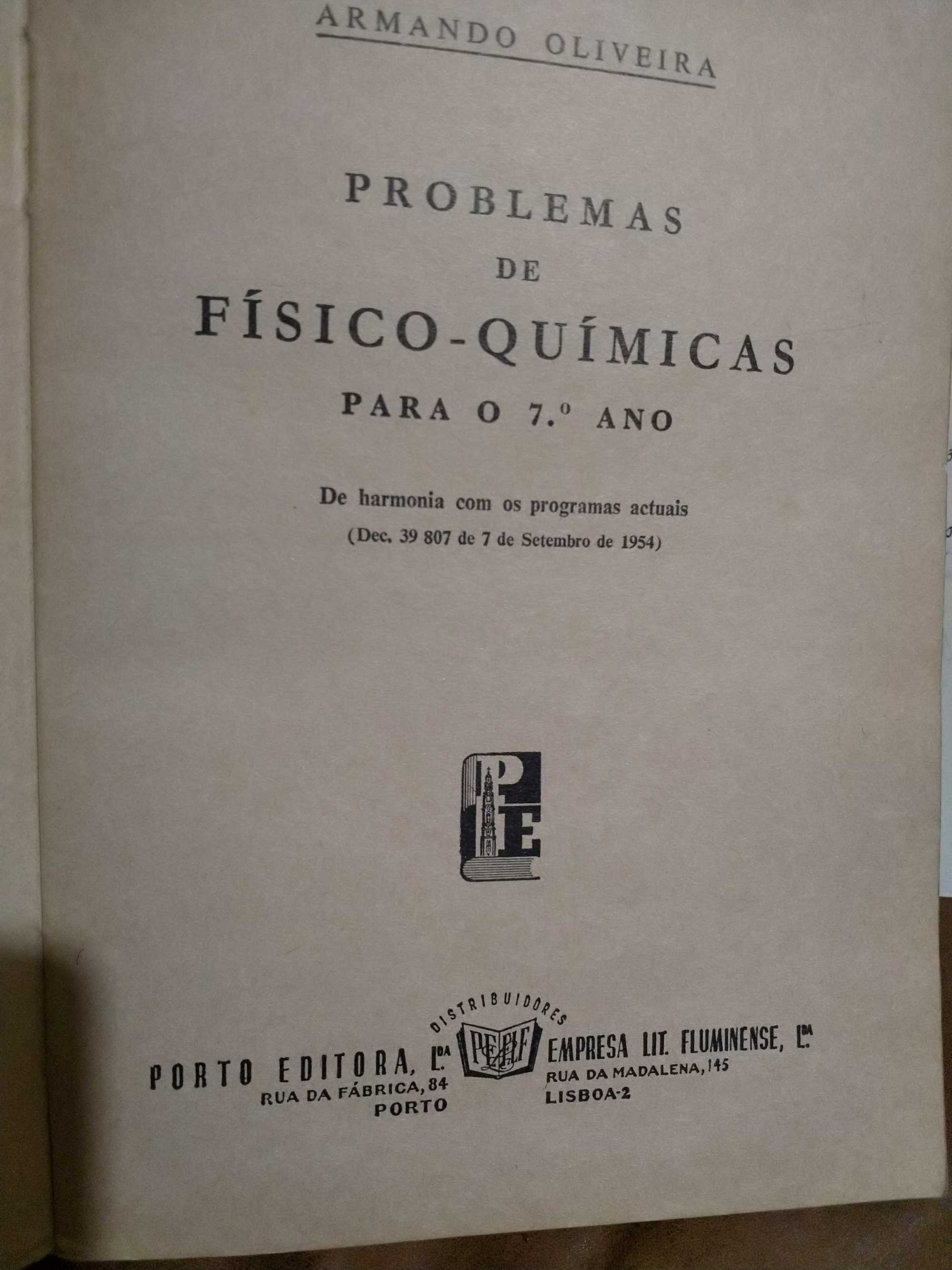 Livros de estudo antigos Físico -Química e Medicina