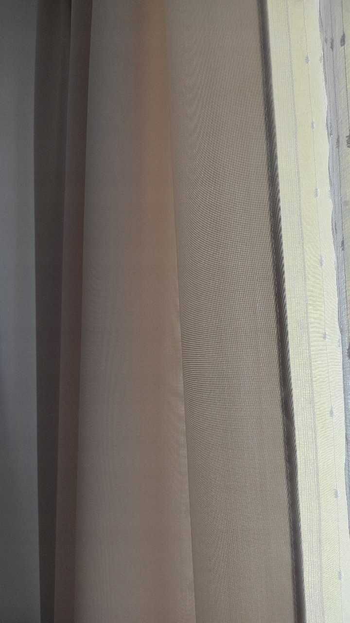 Zasłony okienne na okna 2 sztuki komplet 140x250 cm beżowe