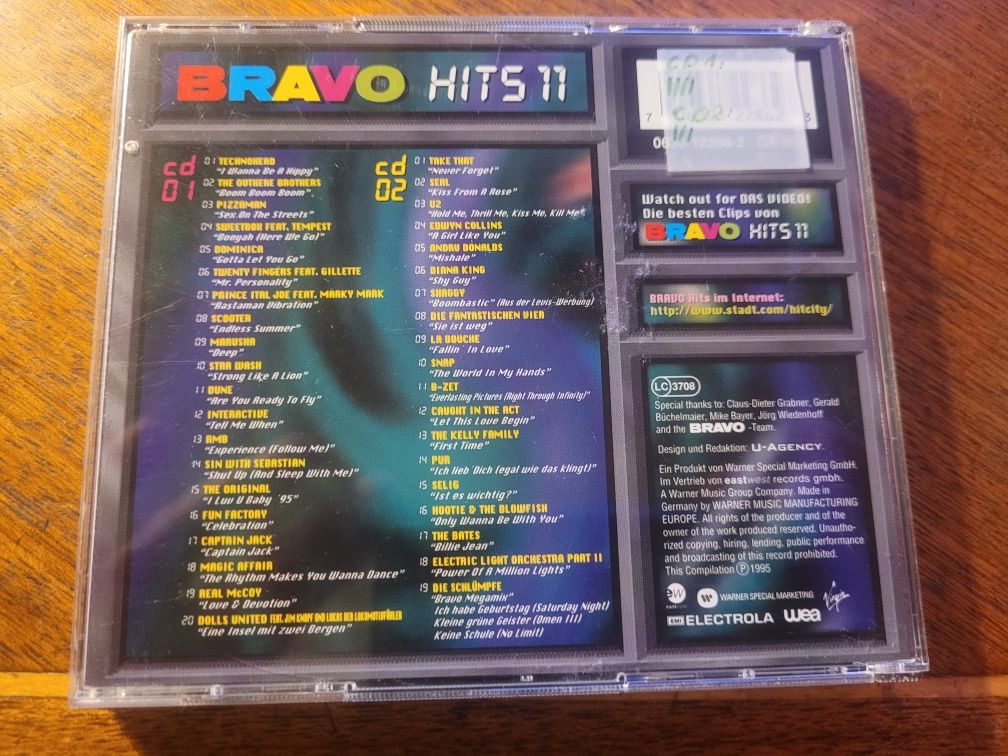 CD x 2 Bravo Hits vol.11 Warner 1995