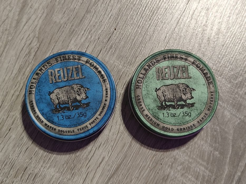 Pomady Reuzel Niebieska + Zielona 35g z ubytkami