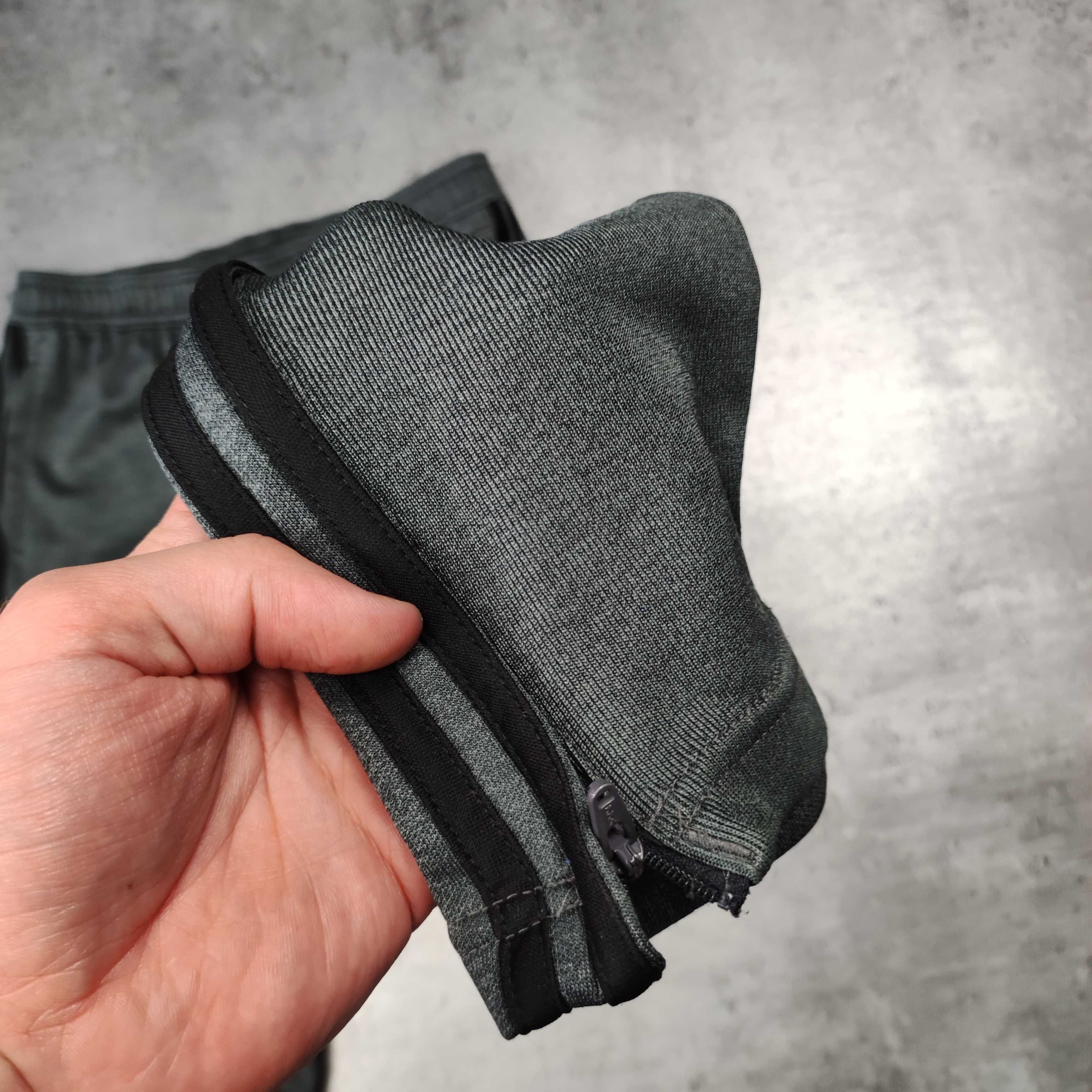MĘSKIE Dresy Sportowe Szare Śliskie Bieg Trening Siłownia Adidas Logo