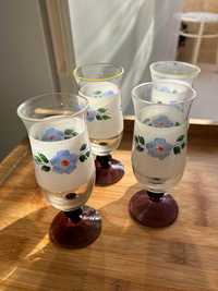 Conjunto de 4 copos pintados à mão