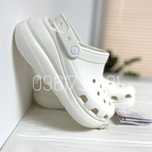 Білі Жіночі Крокси Crocs Crush Platform Женская Летняя Обувь