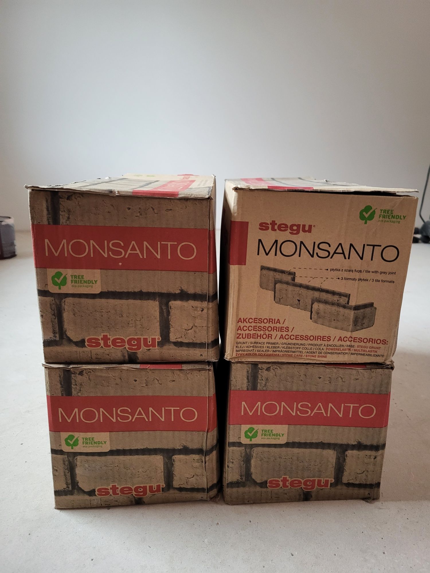 Płytka dekoracyjna z fugą Monsanto 1 Stegu czerwona (połówki)