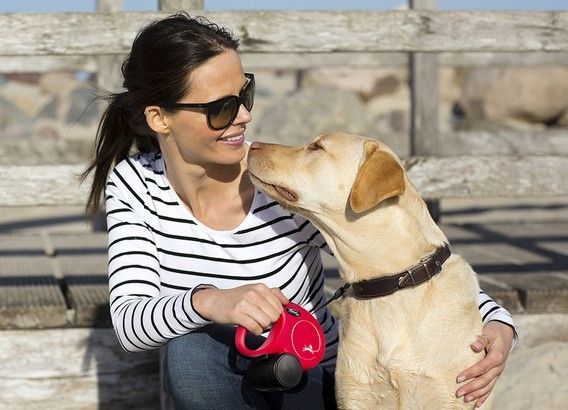 Smycz automatyczna dla psa z blokadą Flexi New taśma XS 3m czerwona