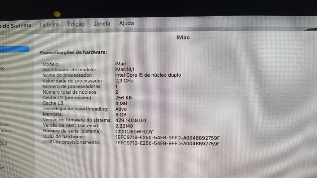 Computador iMac 21.5 2017