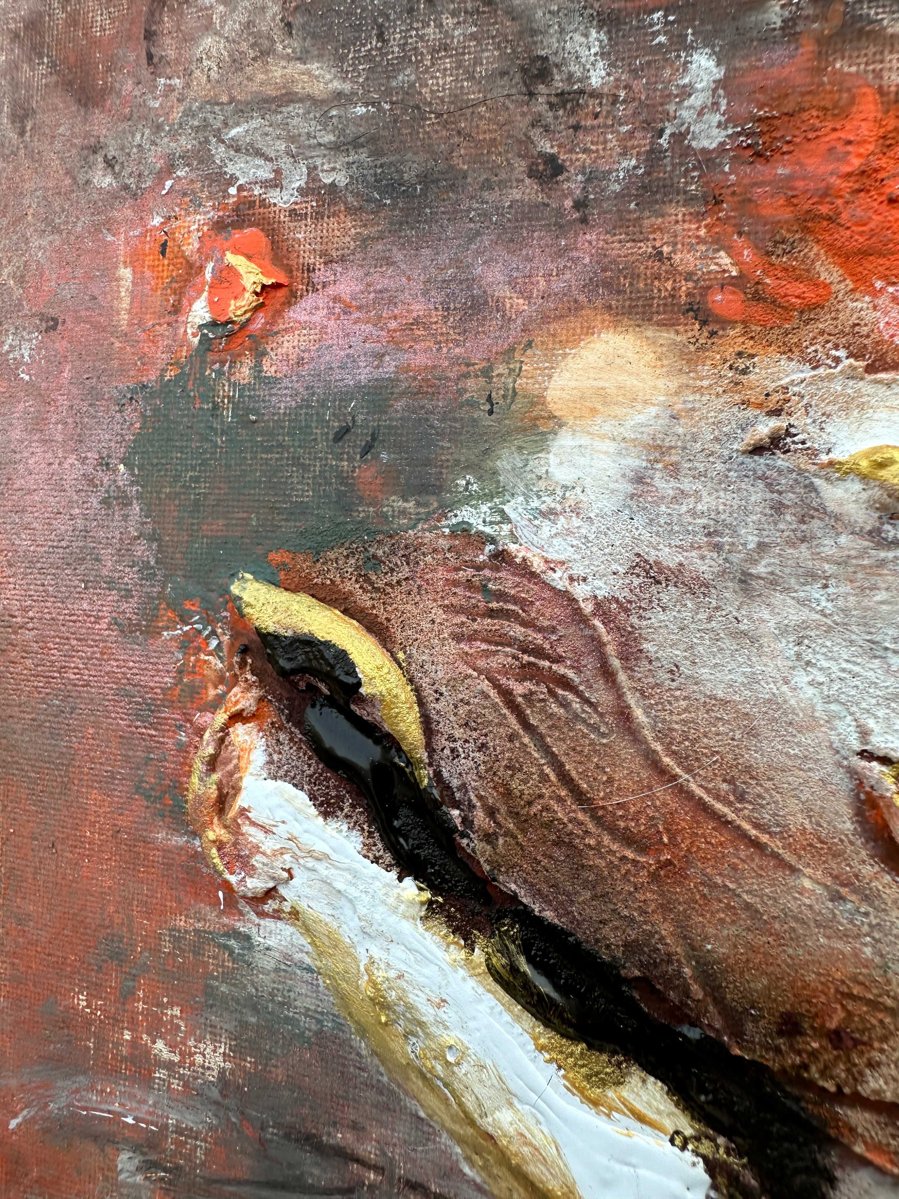 ,,SEDNO" Obraz struktura akrylowy ręcznie malowany 30x40 cm abstrakcja