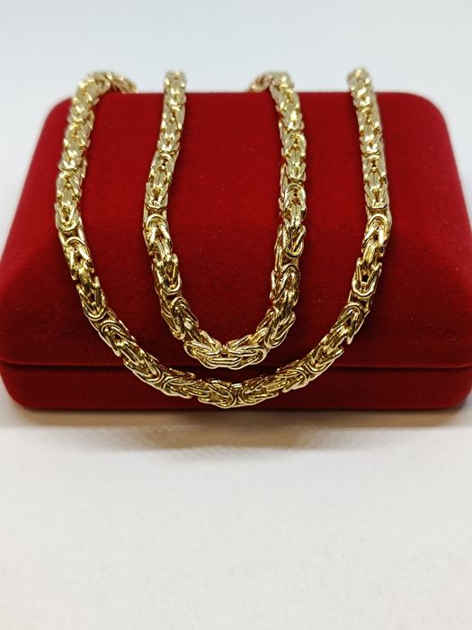 Złoty łańcuszek splot Królewski dł.50cm, złoto próby 585