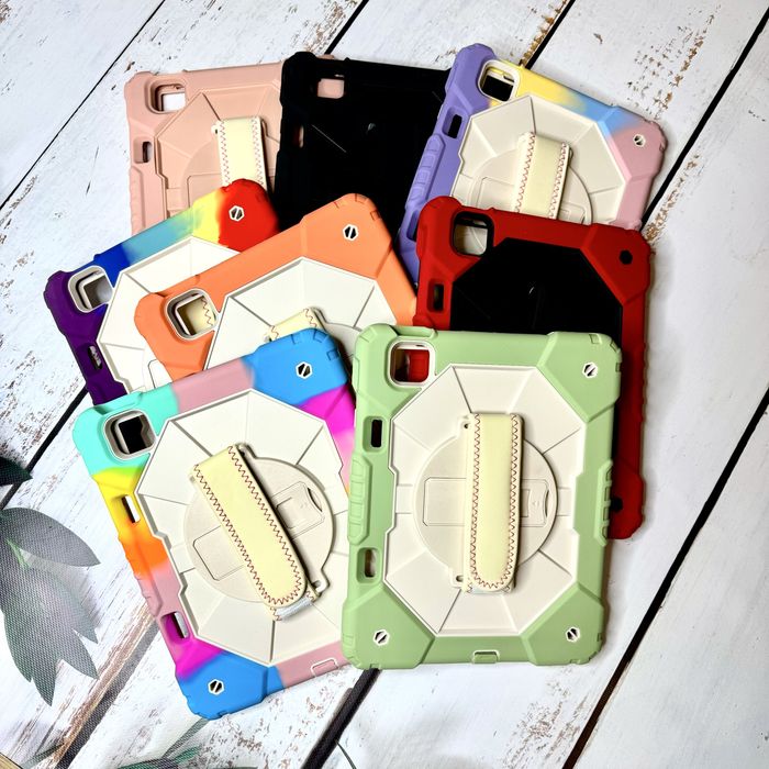 Чохол Apple iPad протиударний броньований з підставкою 360° та ремінем