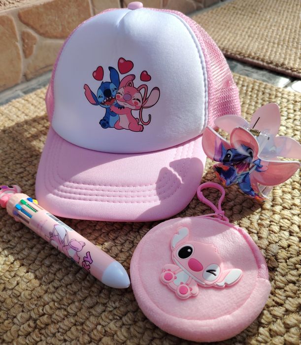 Zestaw upominkowy Stitch czapka klamra portfel Prezent urodziny