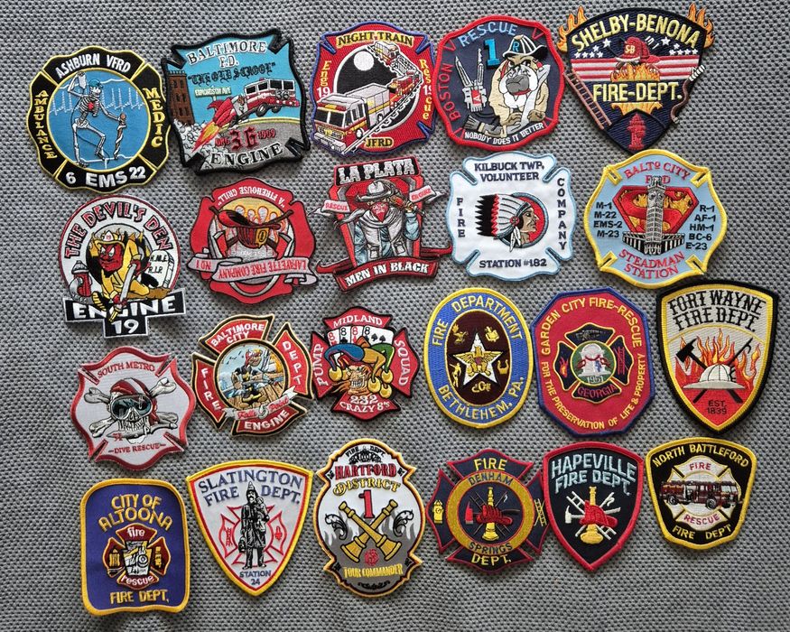 Piękny zestaw naszywka Straż  Pożarna  USA