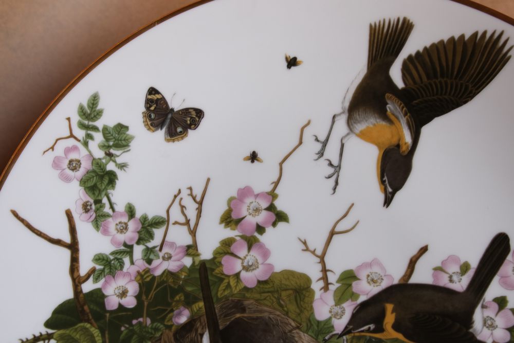 Patera na stopie Rosenthal Audubon porcelana ptaki