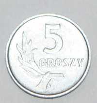Moneta 5 groszy z 1963 roku.