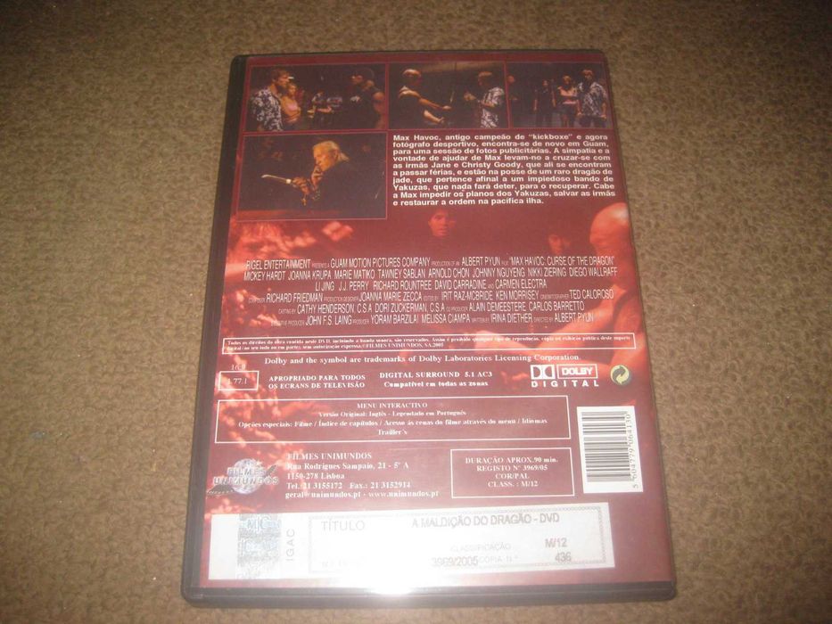 DVD "A Maldição do Dragão" com David Carradine/Raro!