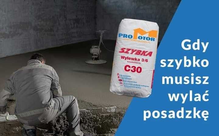 Szybka wylewka : spady,posadzki, płytki po 3 dniach,plamoodporna