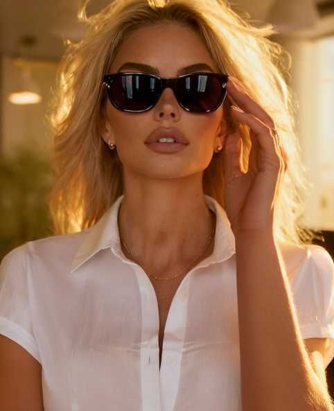 Klasyczna Taliowana Koszula z Bufiastym Rękawem #0332 FASHIONAVENUE.PL