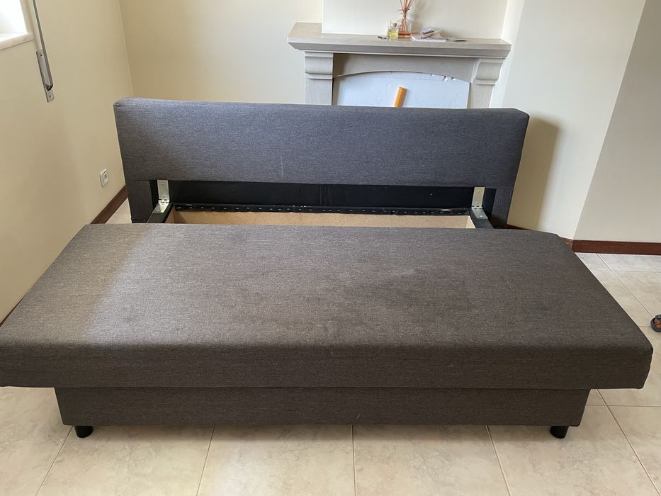 Sofá-cama Ikea cinza