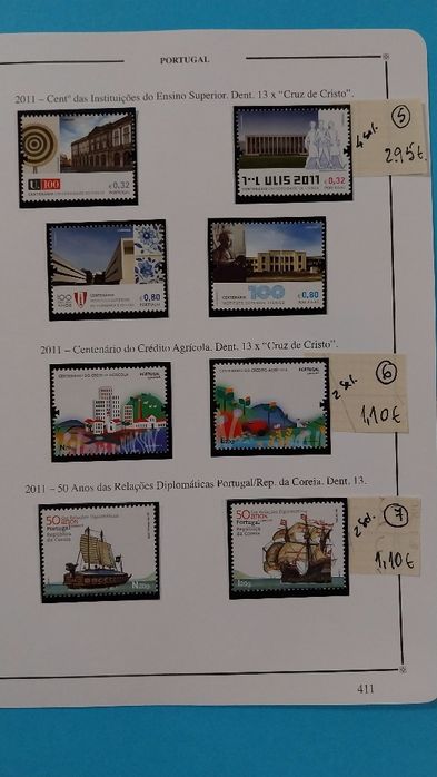 Selos de Portugal Novos c/goma-2011-Ref. 1 -26/11