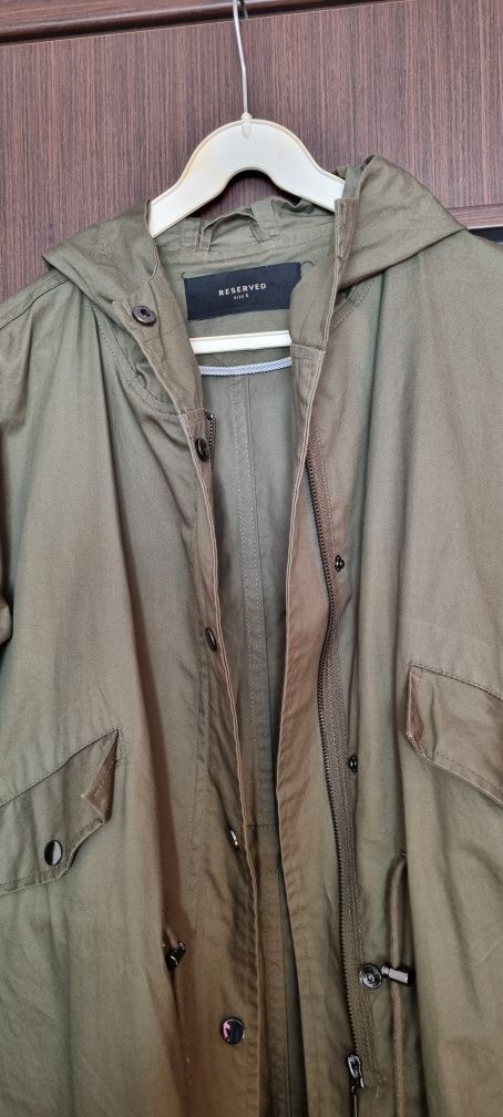 Kurtka parka khaki z kaptureM