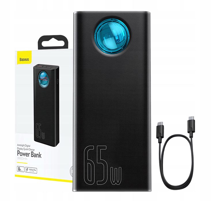 Powerbank Baseus 30000mAh 65W 5x USB USB-C 5A QC 3.0 .Павербанк 30000
