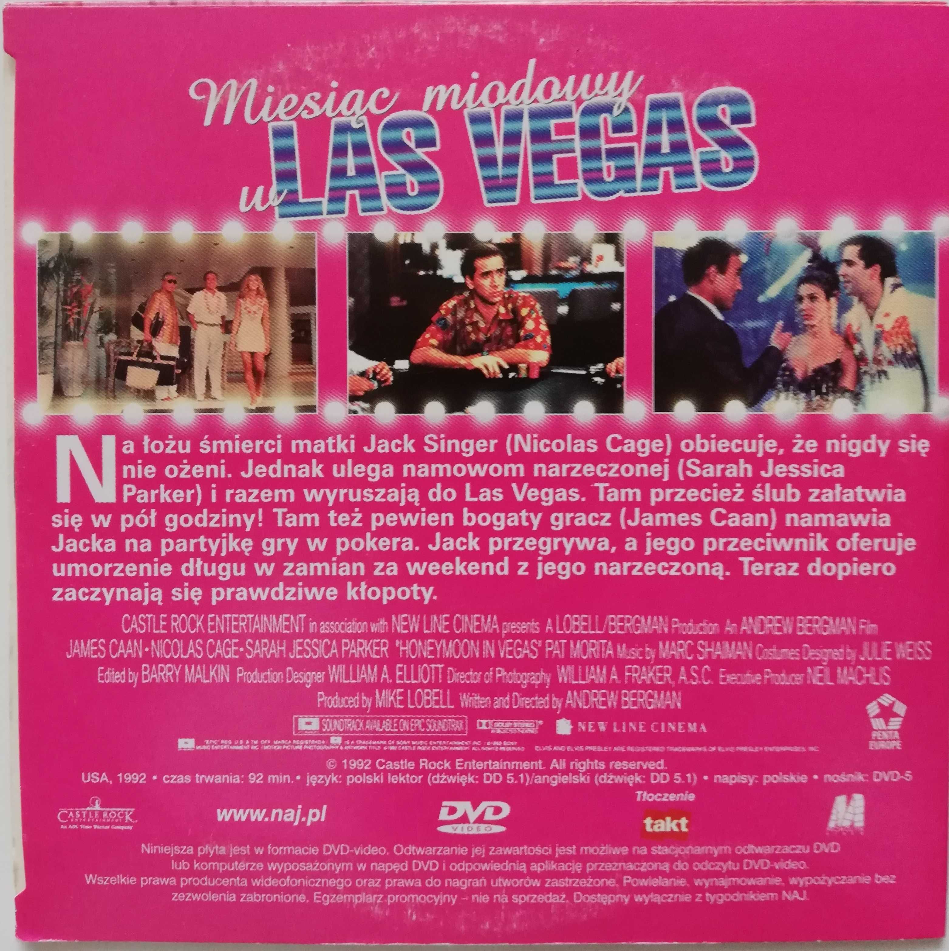 Miesiąc miodowy w Las Vegas DVD Nicolas Cage, James Caan