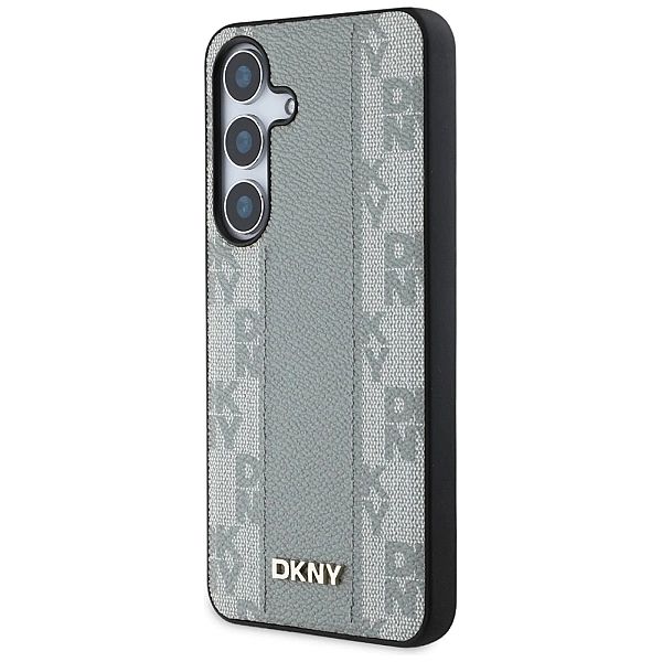Etui DKNY Leather Checkered Pattern MagSafe do Samsung Galaxy S25 taup