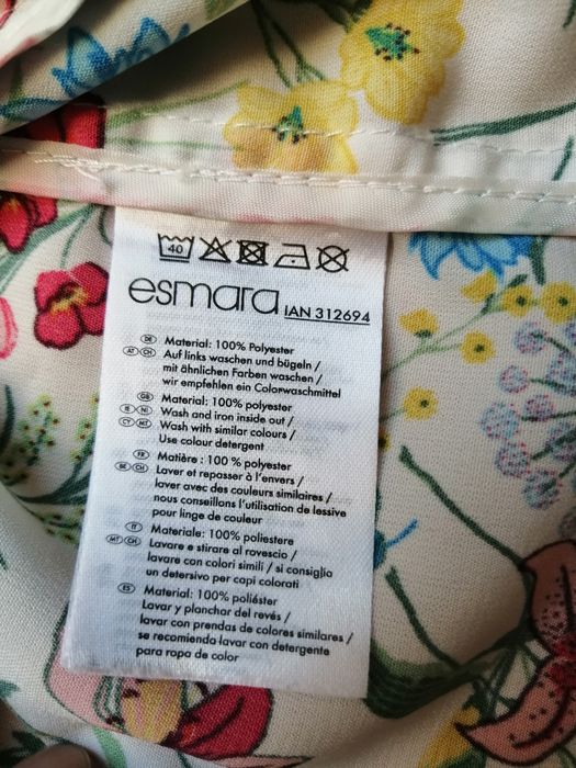 Delikatna narzutka żakiet marynarka Esmara 36 kwiaty