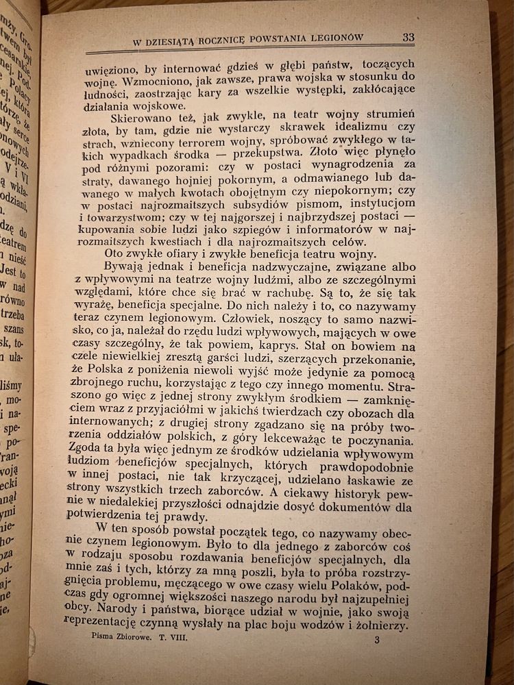 Pisma zbiorowe józefa piłsudskiego tom VIII 8 1937 przedwojenna