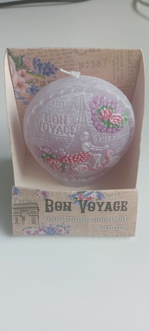 Świeczka Bon Voyage rzeźbiony wzór