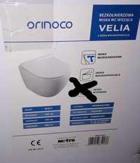 Bezkołnierzowa miska wisząca naścienna WC Velia Orinoco
