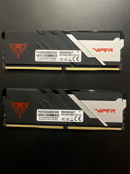 Pamięć RAM DDR5 Patriot 32GB (2x16GB) 6000MT/s CL30 Venom