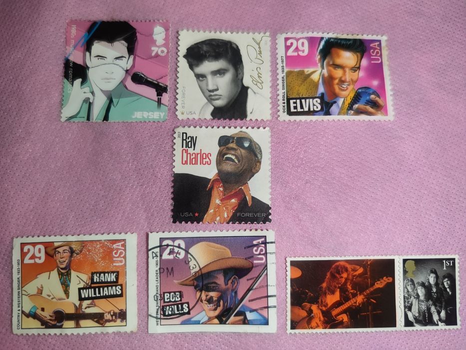 Марки із Елвісом преслі, і іншими артистами