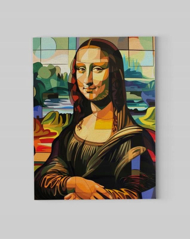 Obraz na płótnie Mona Lisa w Stylu Picassa do domu pokoju salonu 45x60