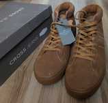 Trampki Męskie Cross Jeans Wysokie Skóra Zamsz Camel EE1R4054C