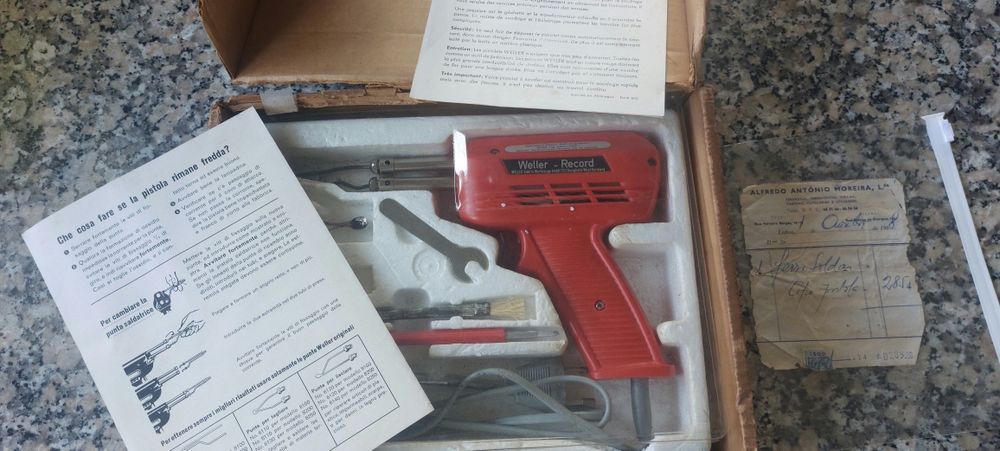Pistola de soldar antiga
