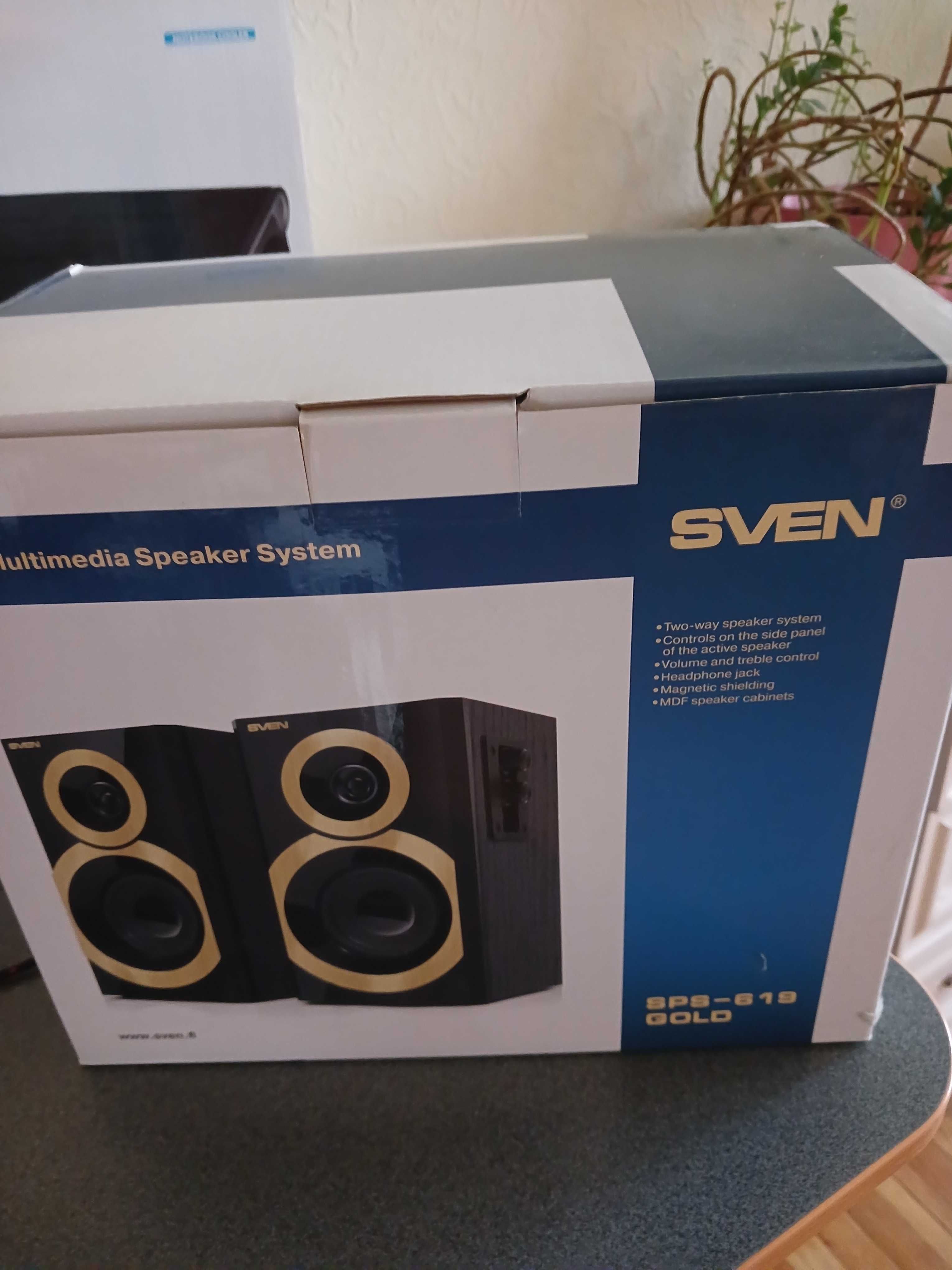 Продам Колонки 2.0 SVEN SPS-619 GOLD чорно-золоті