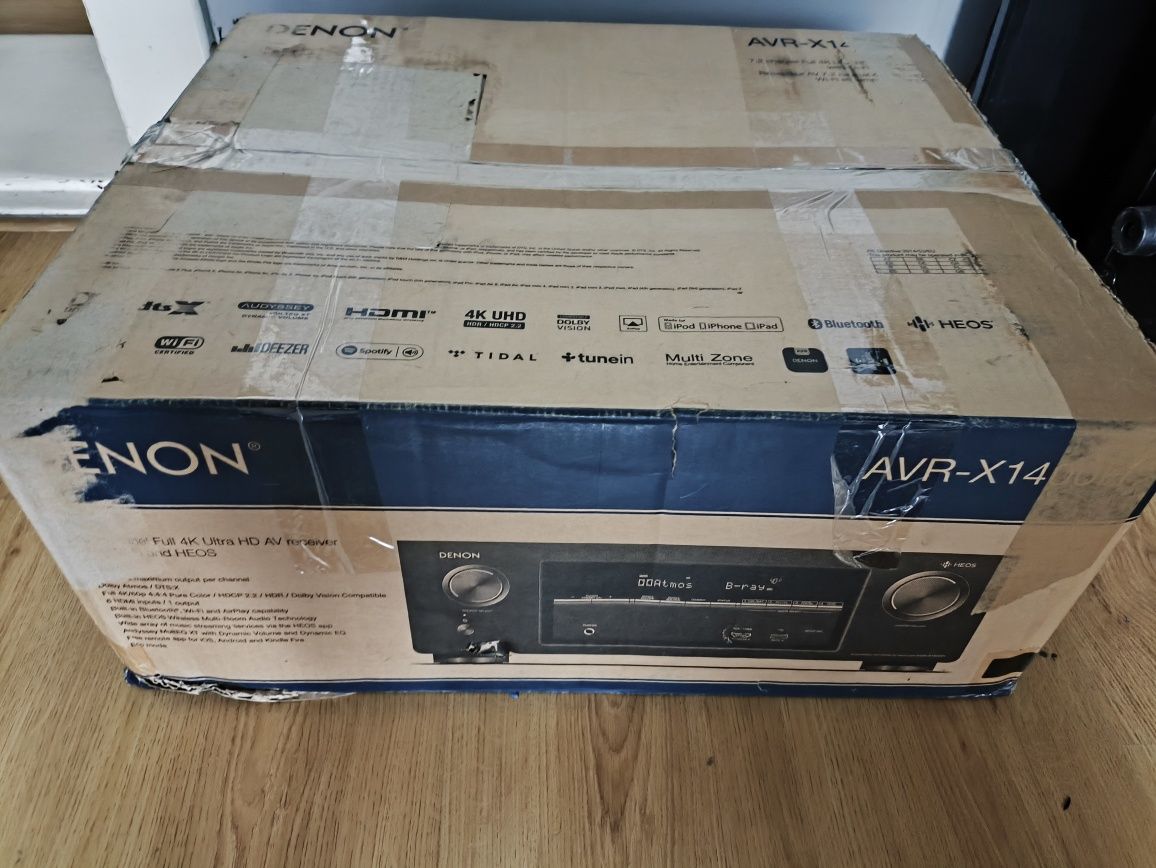 Amplituner hdmi kino domowe Denon AVR - X 1400 H jak nowy gwarancja 2