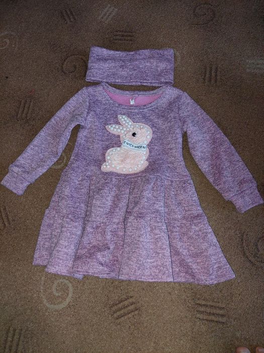 Тепле плаття 86 розмір та повязка