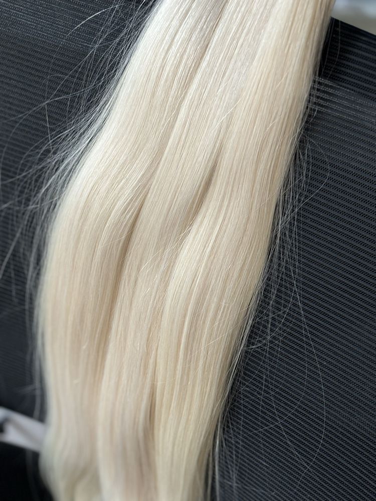 Włosy naturalne blond 60 cm super dron