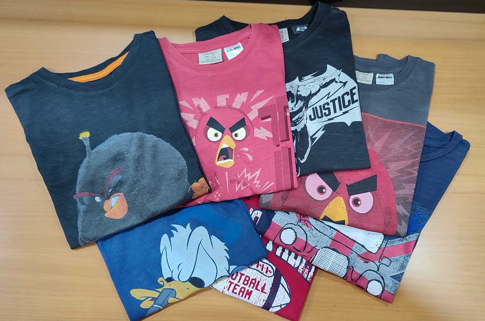 T-shirts - Tamanhos 6 a 7 anos - Marca Zara e outras  - 2 € cada
