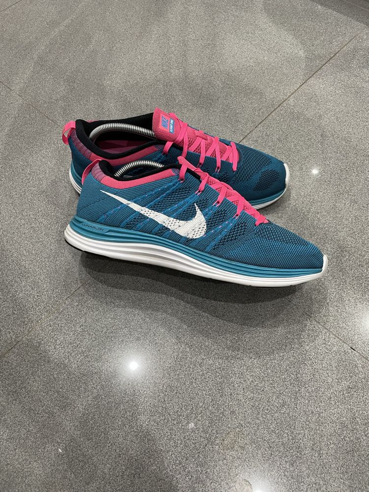 Nike Lunar Flyknit One+ Neon Turquoise/White-Squadron Blue-Pink Flash
