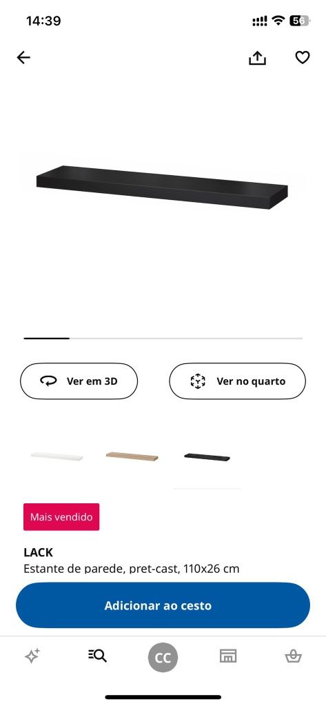Prateleira IKEA usada