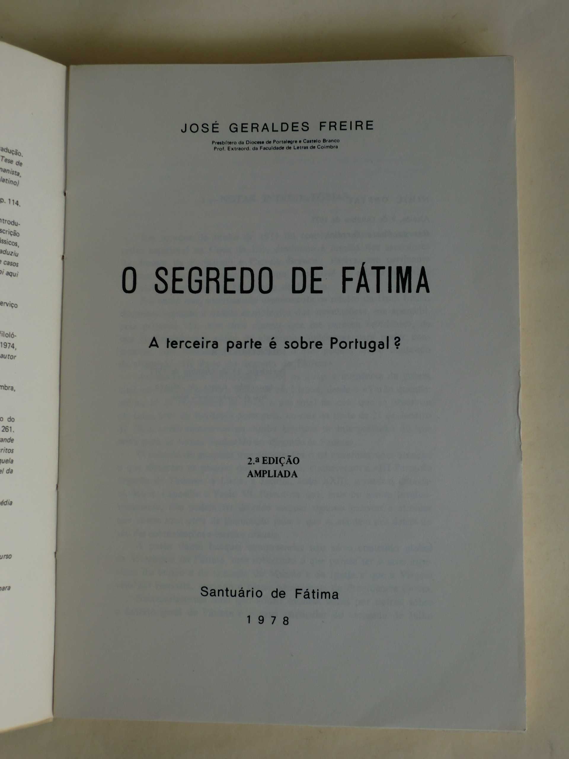 O Segredo de Fátima
de José Geraldes Freire