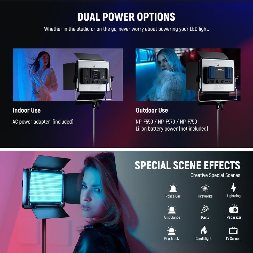 Luz continua fotografia led Neewer 660 RGB pro ii versão ACTUALIZADA