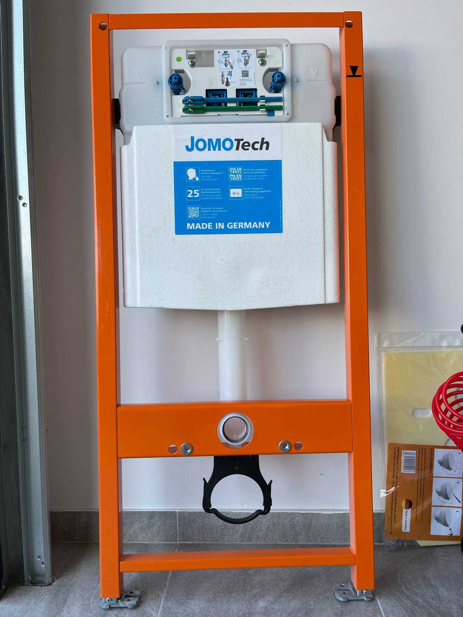 Stelaż podtynkowy do WC z przyciskiem chrom błyszczący Werit Jomo-Tech