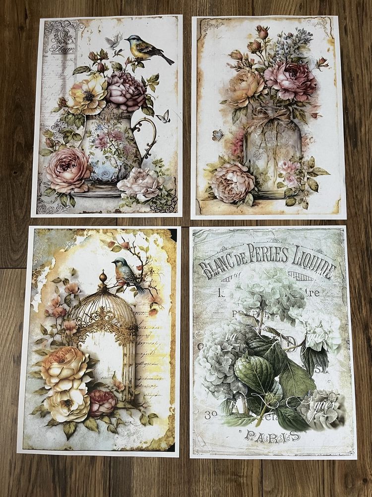 Plakat w stylu rustykalnym prowansalskim shabby home