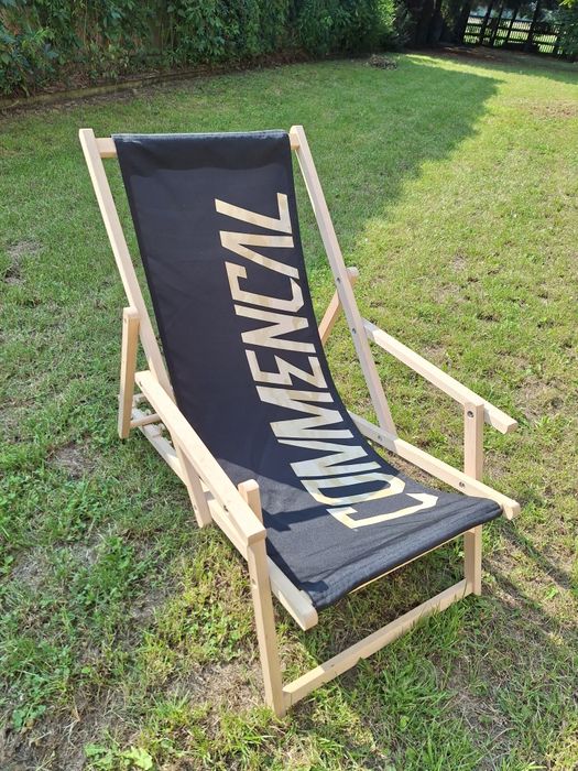 Leżak rozkładany drewniany